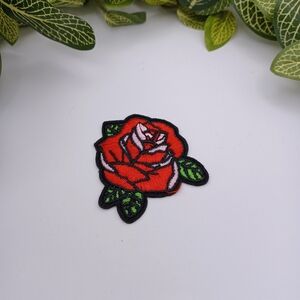 🎁 FREE gift with purchase! Embroidered Red Rose Patch